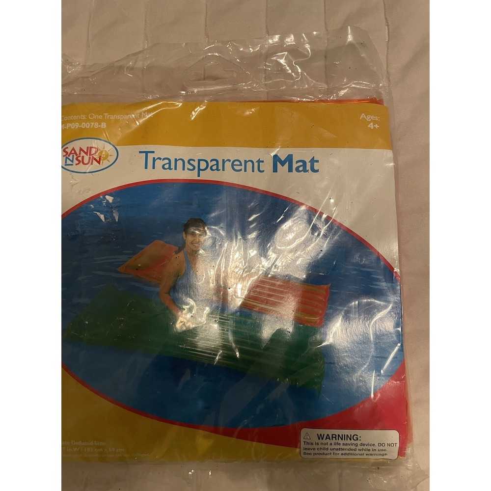 Sand N Sun Adult Purple Transparent Air Mat Float